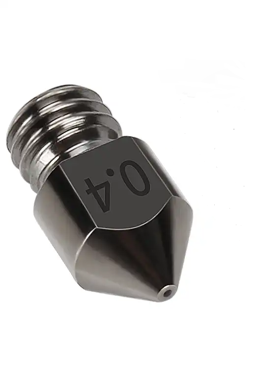 0.4mm MK8 Hardened Steel Nozzle (Packet of 4)